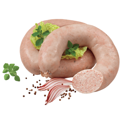 Hannoversche Zwiebelwurst BD – Pikante Streichwurst-Spezialität aus bestem Schweinefleisch, mit vielen frischen Zwiebeln und Muskat verfeinert – frisch erhältlich an der Bedienungstheke.