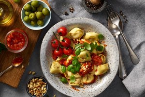 Vegane Rezeptidee: „Tomaten-Basilikum Verführer“
