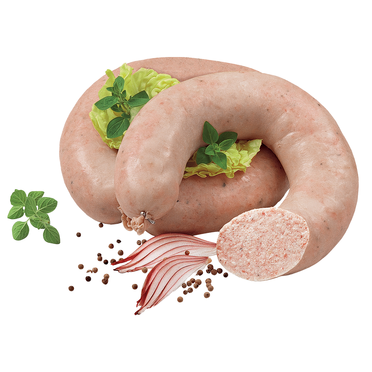 Hannoversche Zwiebelwurst BD – Pikante Streichwurst-Spezialität aus bestem Schweinefleisch, mit vielen frischen Zwiebeln und Muskat verfeinert – frisch erhältlich an der Bedienungstheke.