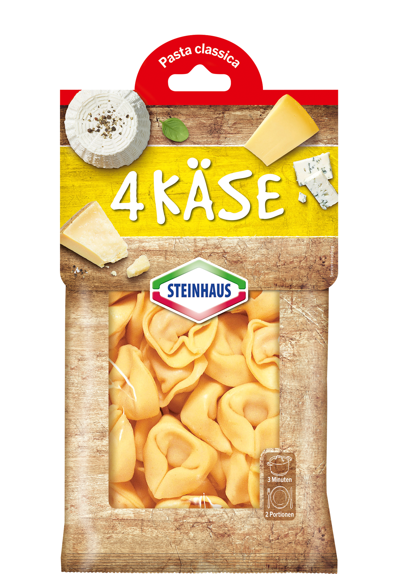Cheese tortelloni – Cremig gefüllte frische Tortelloni mit Gouda, Ricotta, Gorgonzola und pikantem Grana Padano – das ist Pastagenuss für jeden Tag.