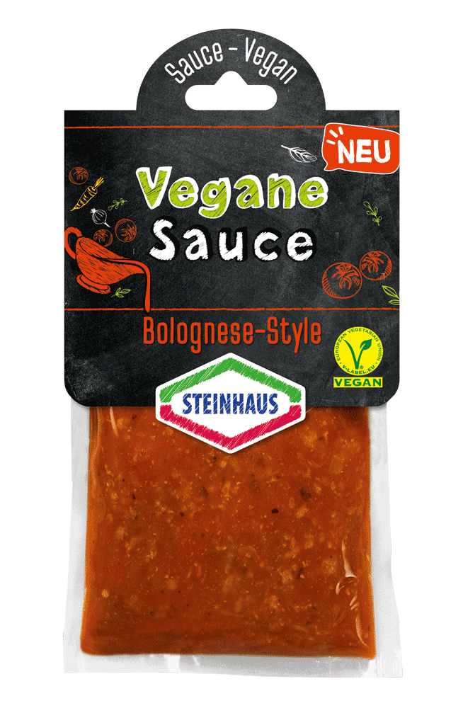 Vegane Sauce Bolognese-Style – 0 % tierisch – 100 % leckere Bolo-Style Sauce auf Basis von gesunden Erbsenprotein und vielen fruchtigen Tomaten – die toppen alles!